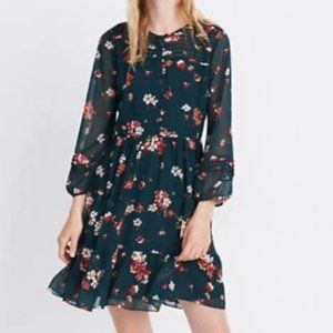 Madewell green floral dress NWT size 6